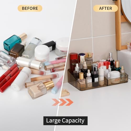 Yesesion Organizador grande de maquillaje de tocador con 9 c