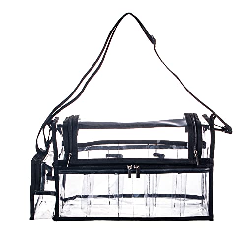 Bolsa grande profesional profesional de PVC transparente par
