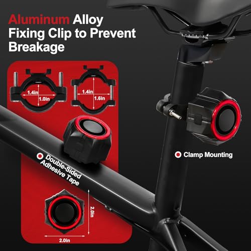 BANGTING Alarmas de bicicleta de 110 dB con control remoto,