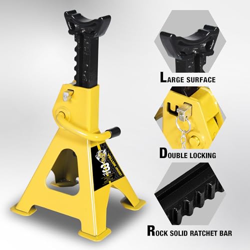 YELLOW JACKET Soporte para gato de automóvil de 3 toneladas