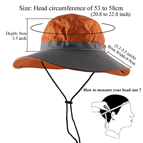 ZOORON Sombrero de safari para cola de caballo para mujer, a