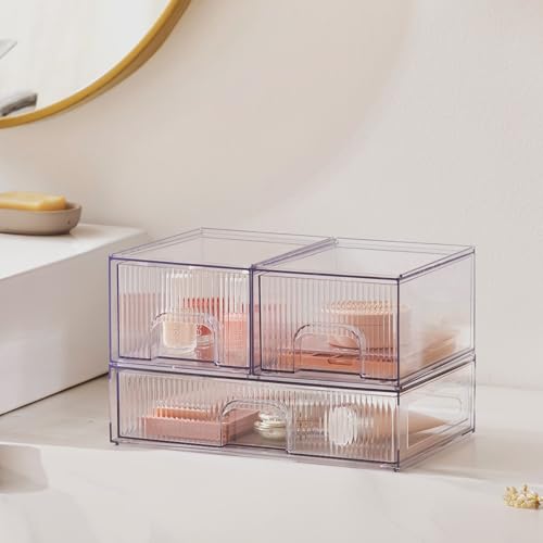 HBlife Organizador apilable de acrílico transparente para ca