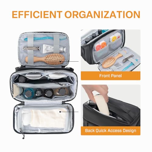 Everfun Neceser compacto para hombres y mujeres de viaje, ki