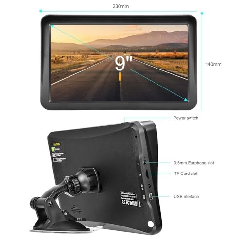 Navegador GPS para coche, camión, RV, pantalla táctil de 9 p