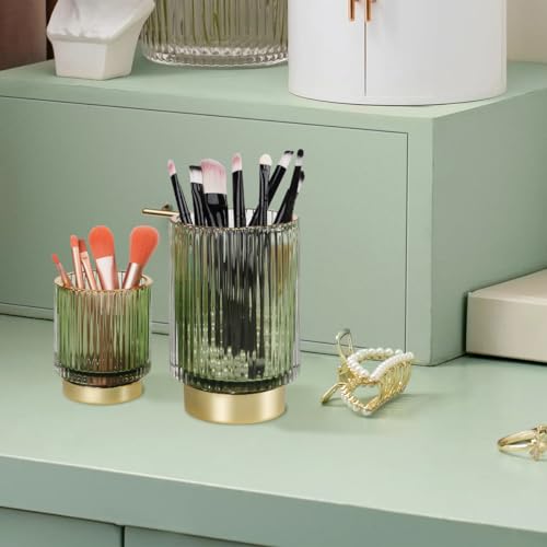 Soporte para brochas de maquillaje de cristal, organizador d