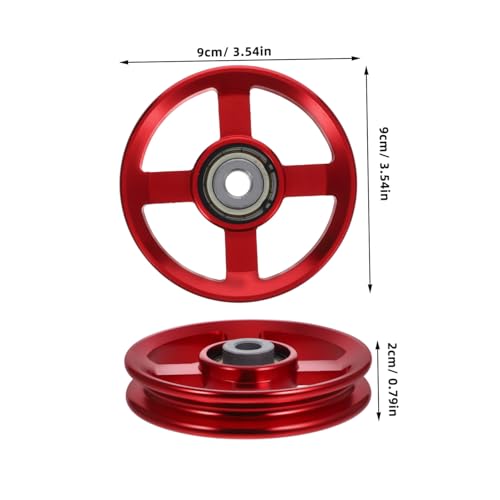 Yardwe 4 ruedas de polea de aluminio, polea giratoria para g