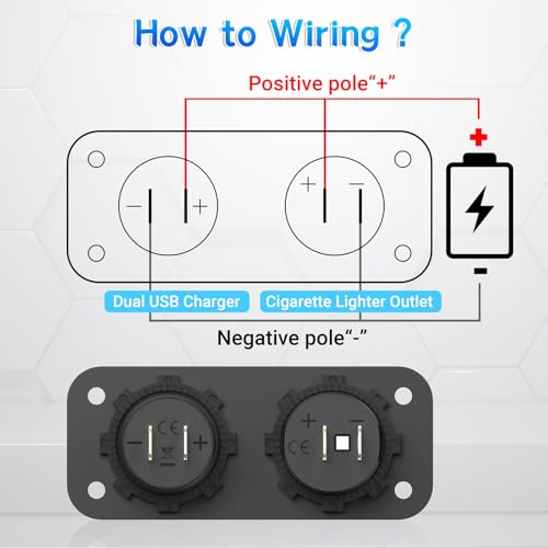 Enchufe para encendedor de cigarrillos, panel divisor de 12