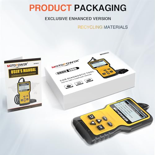 MOTOPOWER MP69033 - Escáner OBD2 para coche, lector de códig