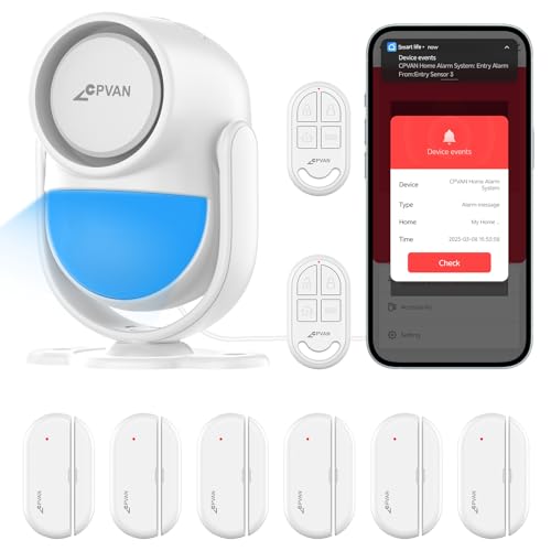 CPVAN Sistema de alarma WiFi para el hogar con sensor de mov