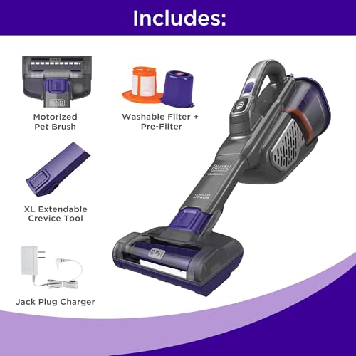 Black + Decker - Aspiradora de mano sin cable, AdvancedClean