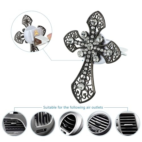eing Ambientador de coche auto clásico metal cruz modelado a