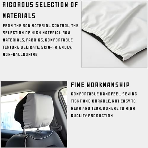 BELOMI 4 fundas para reposacabezas de asiento de automóvil,