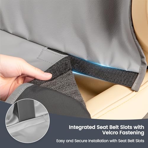 Funda de asiento de automóvil para perro con piel sintética,