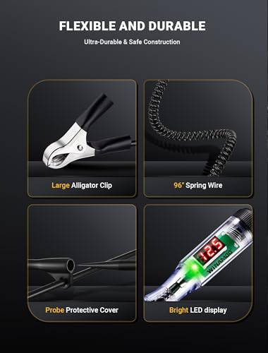 Luz de prueba automotriz con pantalla de voltaje digital LED