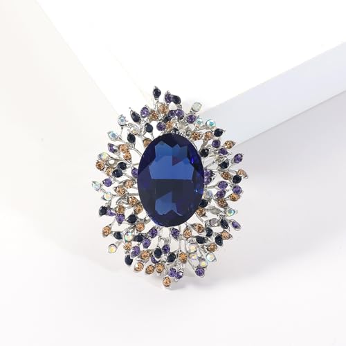 YOQUCOL Broche de diamantes de imitación brillantes de crist