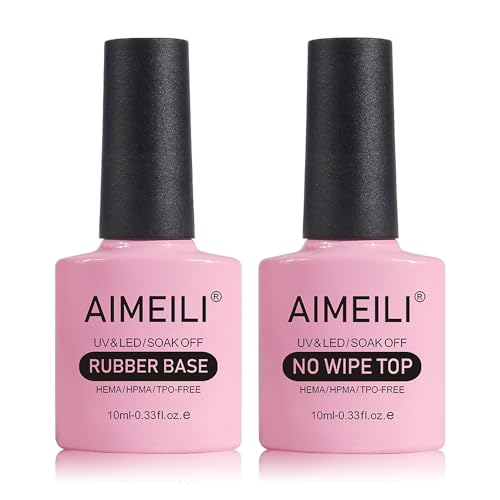 AIMEILI Juego de esmalte de gel con base de goma sin Hema y