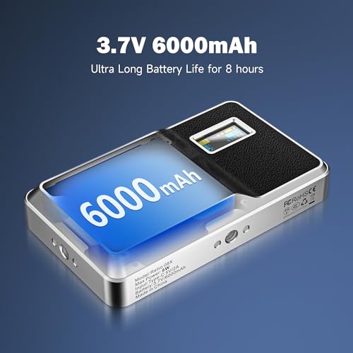 VILTROX Luz LED de 6000 mAh en la cámara, luz de video RGB c