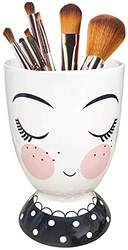 Soporte decorativo para brochas de maquillaje, soporte de ce