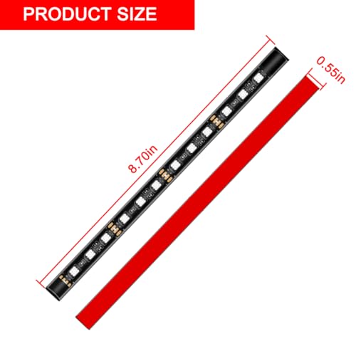 BELOMI Tira de luz LED para automóvil, 12 V, 24 luces LED RG