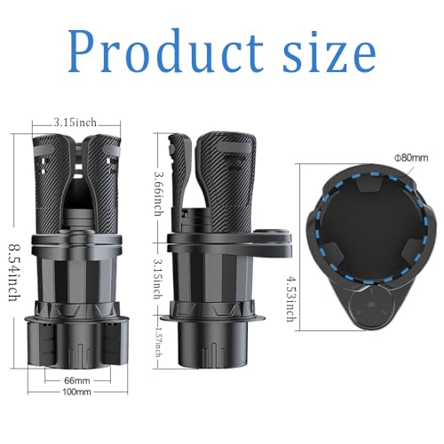 Extensor multifuncional para portavasos de automóvil, doble