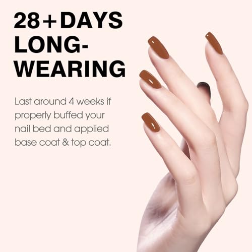 CANNI Esmalte de uñas de gel marrón, 1 unidad de esmalte de