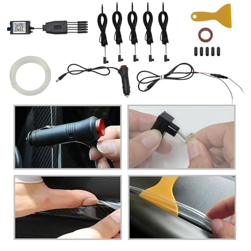 WEBUPAR - Luces interiores para automóvil, accesorios 5 en 1