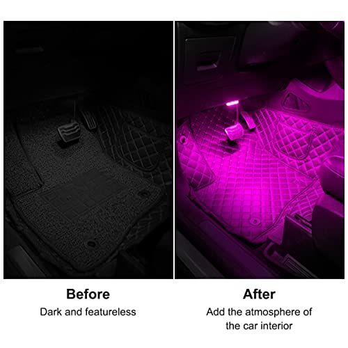 4 luces LED inalámbricas para el interior del automóvil, luc
