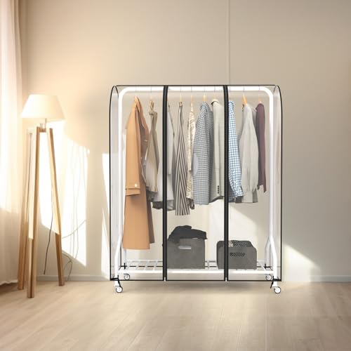 Zilink Funda transparente de 50 pulgadas para perchero a pru