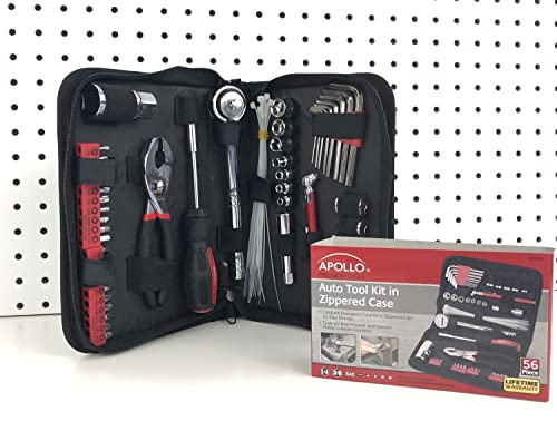 Apollo Tools DT9774 - Juego de 56 herramientas compactas SAE