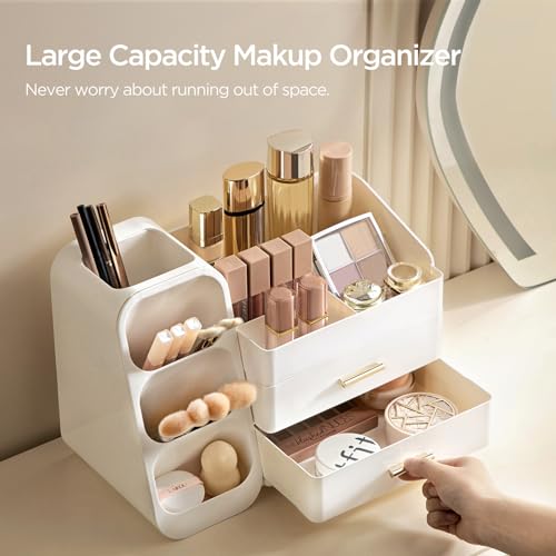 HBlife Organizador de maquillaje con soporte para brochas pa