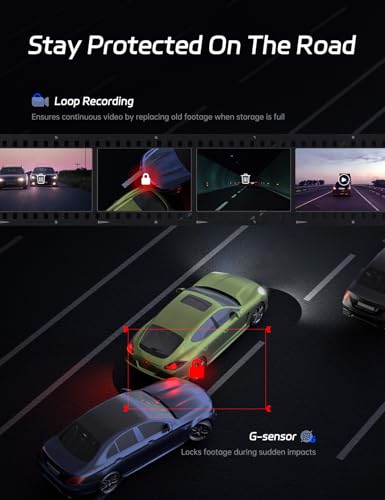 pelsee P10 Plus 4K WiFi espejo Dash Cam, cámara de espejo re