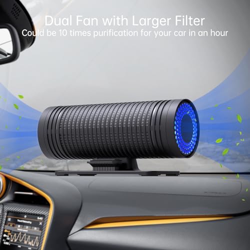 QUEENTY Purificador de aire para automóvil con dos ventilado