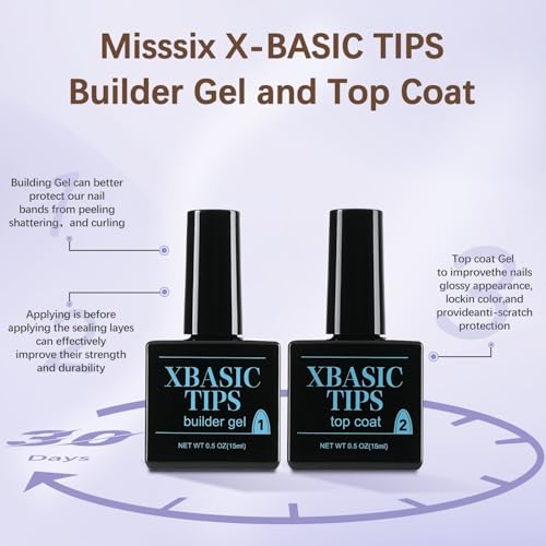 Misssix XBASICTIPS - Gel constructor protector francés y cap
