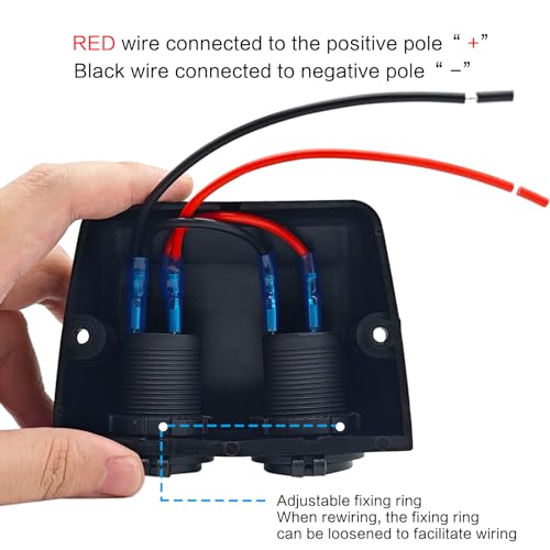 12-24 V Multifuncional Dual Hole Tent Socket Dual Cigarrillo