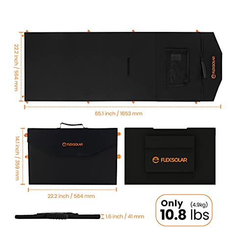 FlexSolar Paneles solares plegables de 120 W, cargadores de