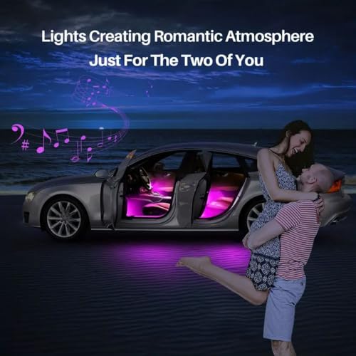 RGB - Tira de luces LED para interior de automóvil, aplicaci