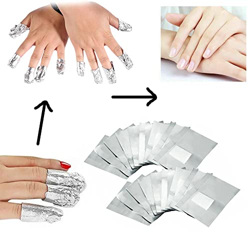 400 unidades de papel de aluminio para quitar esmalte de uña