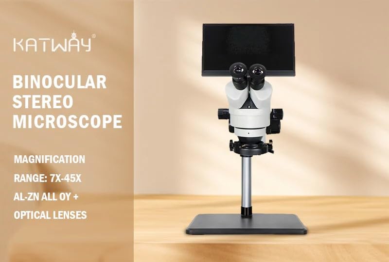 Zoom estéreo del microscopio trinocular digital del LCD HH-M