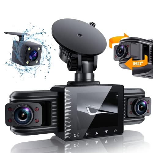 iiwey T1-pro Dash Cam delantera y trasera interior de 3 cana