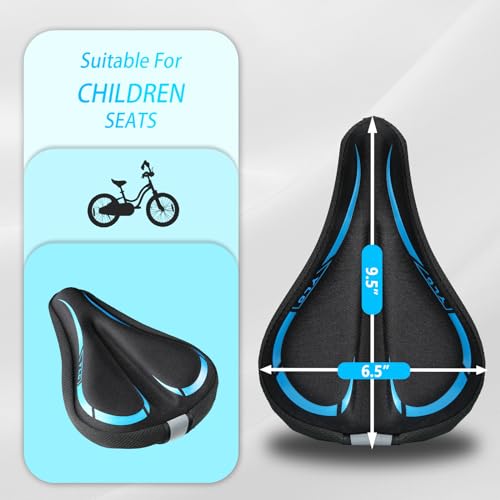 YLG Cojín de asiento de bicicleta para niños, funda de asien