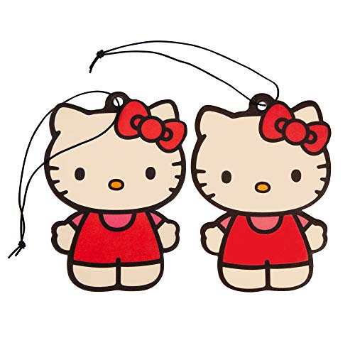 Ambientador de Hello Kitty, aroma a fresa, paquete de 2 unid
