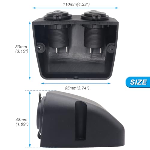 12-24 V Multifuncional Dual Hole Tent Socket Dual Cigarrillo