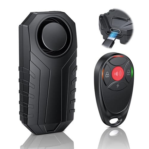Onvian Alarma de bicicleta recargable por USB, alarma de mot
