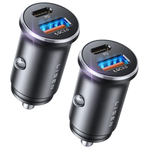 LISEN Cargador de teléfono de coche de 54 W USB C, adaptador