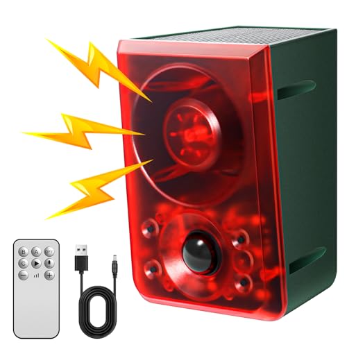Alarma solar con sensor de movimiento para exteriores, ladri