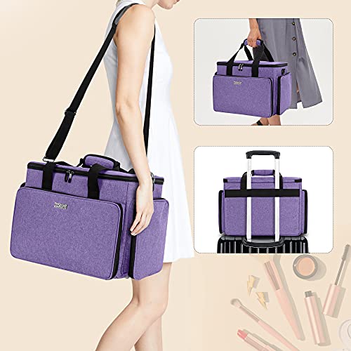 BAFASO Bolsa de cosméticos grande con divisores ajustables,