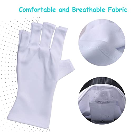 2 pares de guantes de protección UV para lámpara de uñas par