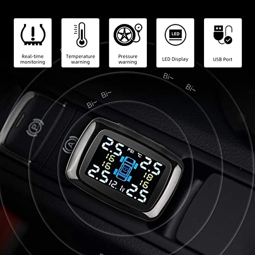 Jansite Sistema de monitoreo de presión de neumáticos TPMS,