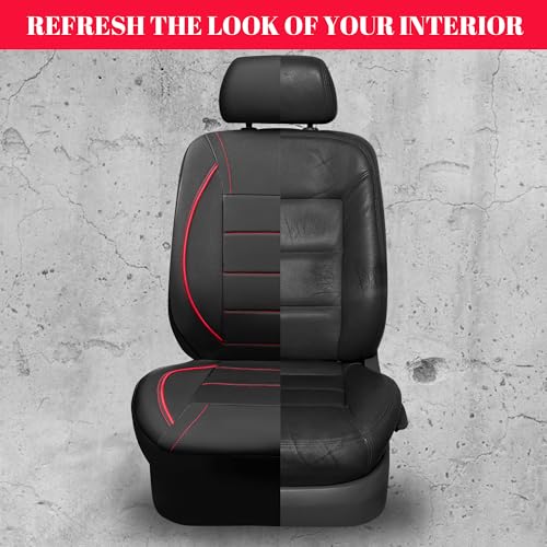 CAR PASS - Fundas para asiento universal., Negro y rojo