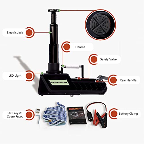 E-HEELP Gato hidráulico para automóvil de 12 V CC, 33000 lib